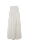 Mm6 Maison Margiela Cotton Maxi Skirt In White