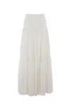 Mm6 Maison Margiela Cotton Maxi Skirt In White