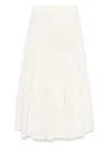 Mm6 Maison Margiela Cotton Maxi Skirt In White In White