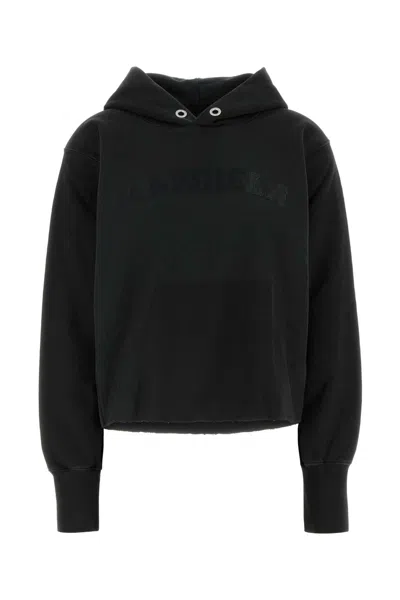 Mm6 Maison Margiela Slate Cotton Sweatshirt In Black