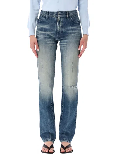 Mm6 Maison Margiela Sleek Casual Jeans For Women In Mid Blue