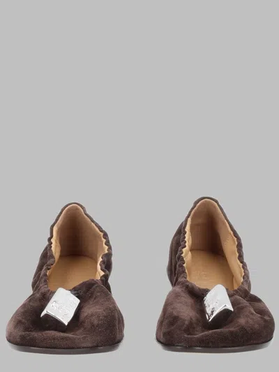 Mm6 Maison Margiela Sleek Leather Flats For Women In Animal Print