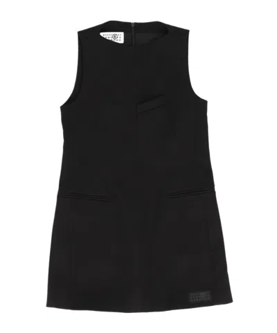 Mm6 Maison Margiela Sleeveless A-line Dress In Black