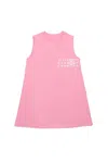 Mm6 Maison Margiela Sleeveless Cover-up Dress With Numeric Logo In Pink
