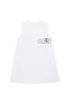 Mm6 Maison Margiela Sleeveless Cover-up Dress With Numeric Logo In Gray
