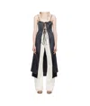 Mm6 Maison Margiela Black Washed Viscose Satin Dress Top In Black