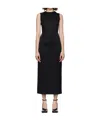 Mm6 Maison Margiela Sleeveless Seam-detailing Midi Day Dress In Black