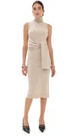 Mm6 Maison Margiela Sleeveless Knit Midi Dress Oat In Oat