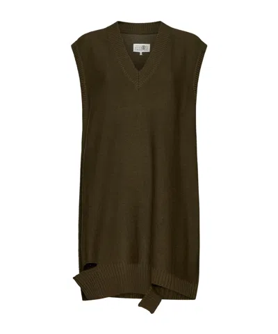 MM6 MAISON MARGIELA MM6 MAISON MARGIELA V-NECK SLEEVELESS MINI DRESS