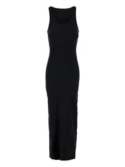 Mm6 Maison Margiela Sleeveless Midi Dress In Black