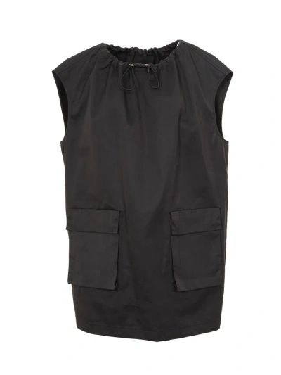 Mm6 Maison Margiela Sleeveless Mini Dress In Black