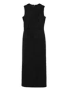 Mm6 Maison Margiela Sleeveless Seam-detailing Midi Day Dress In Black