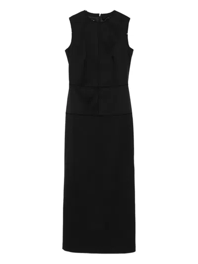 MM6 MAISON MARGIELA SLEEVELESS SEAM-DETAILING MIDI DAY DRESS