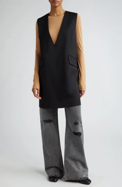 Mm6 Maison Margiela Sleeveless Shift Dress In Black