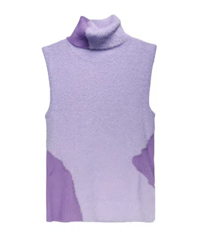 Mm6 Maison Margiela Sleeveless Sweater In Purple