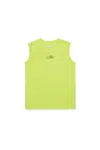 Mm6 Maison Margiela Sleeveless T-shirt Branded With Numeric Logo In Green