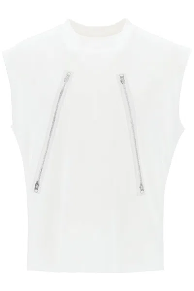 Mm6 Maison Margiela Sleeveless T-shirt With In White