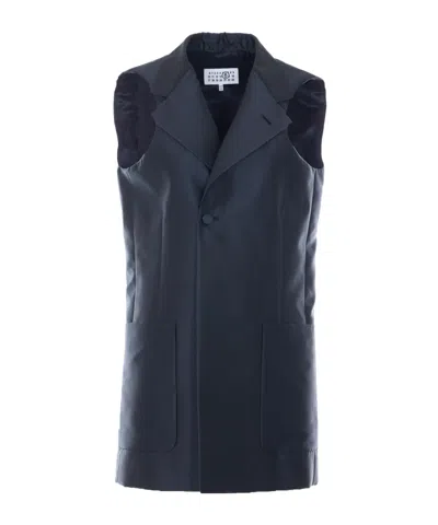 Mm6 Maison Margiela Sleeveless Vest In Blue