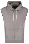 Mm6 Maison Margiela Mm6 By Maison Margiela Numbers-motif Hoodie With Artistic Paint Splatter Detail In Gray