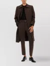 Mm6 Maison Margiela Slim Cropped Trousers Pockets In Brown
