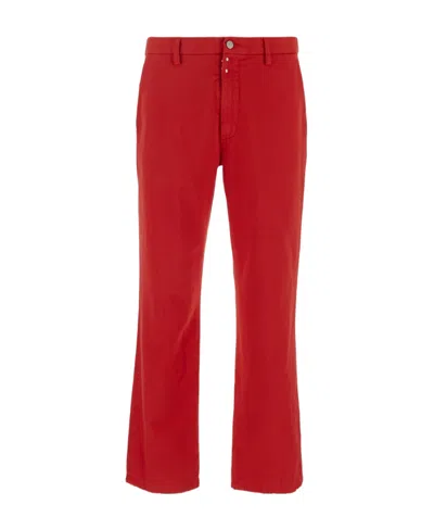 Mm6 Maison Margiela Slim-fit Flared Jeans In Red