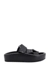 Mm6 Maison Margiela Slip-on Leather Sandals With Maxi Plateau
