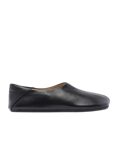 Mm6 Maison Margiela Black Leather Loafers