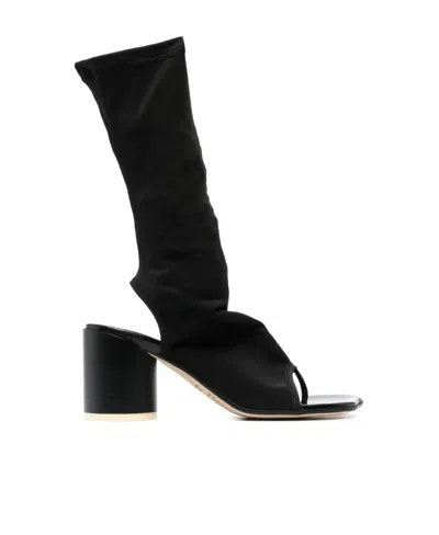Mm6 Maison Margiela Slip-on Sock Boots In Black