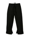 Mm6 Maison Margiela Slit-detail Cropped Trousers In Black