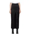 Mm6 Maison Margiela Slit Detail Skirt In Black
