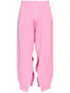 Mm6 Maison Margiela Slit Loose-fit Track Pants In Pink