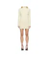 Mm6 Maison Margiela Off-white Slitted Camionneur Minidress In White