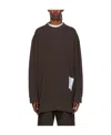 Mm6 Maison Margiela Slouchy Care Label Patch Sweatshirt In Black