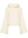 Mm6 Maison Margiela Drop-shoulder Hooded Sweatshirt In Tan