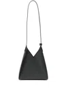 Mm6 Maison Margiela Small Fortune Cookie Leather Shoulder Bag In 黑色