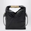 Mm6 Maison Margiela Small Japanese Bag In Crocodile-embossed In Black