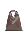 Mm6 Maison Margiela Small Japanese Classic Bag - Cocoa Brown In Gray
