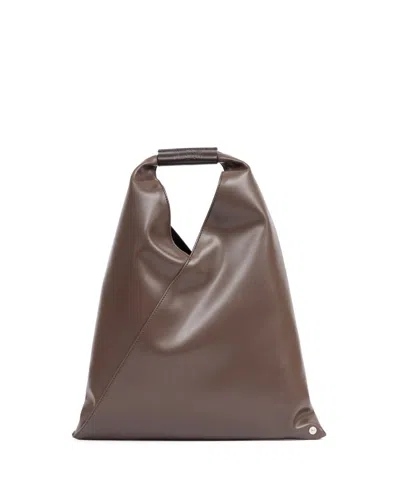 Mm6 Maison Margiela Small Japanese Classic Bag - Cocoa Brown In Gray