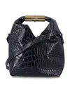 Mm6 Maison Margiela Small Japanese Crocco Print In Burgundy