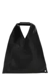 Mm6 Maison Margiela Mm6 By Maison Margiela Black Hammered Leather Small "japanese" Handbag