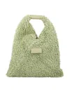 Mm6 Maison Margiela Rectangular Textured Top Handle Shoulder Bag In Green