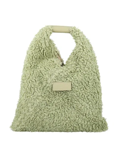 Mm6 Maison Margiela Small Japanese Shearling Bag In Green