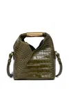 Mm6 Maison Margiela Japanese Leather Shoulder Bag In Green