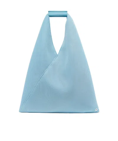 Mm6 Maison Margiela Small Japanese Tote Bag In Clear Blue