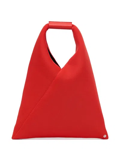 Mm6 Maison Margiela Small Japanese Bag In Orange Mesh In Pink
