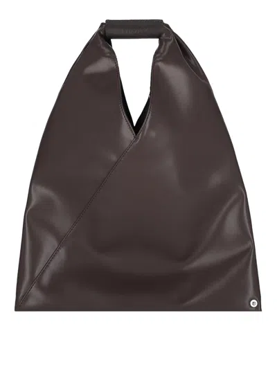Mm6 Maison Margiela Small Tote Bag In Brown