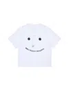 Mm6 Maison Margiela Smile Logo T-shirt In White