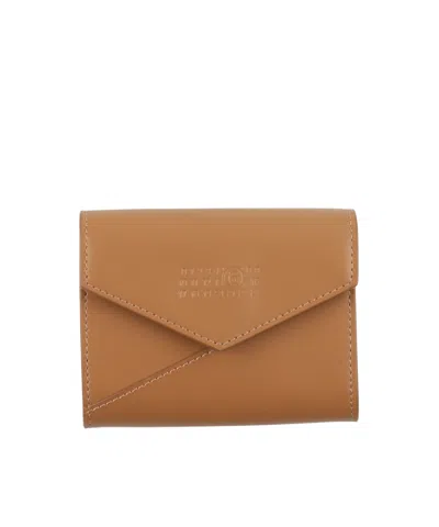 Mm6 Maison Margiela Smooth Leather Wallet In Brown