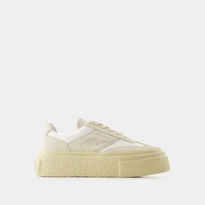 Mm6 Maison Margiela Chunky Sole Gambetta Sneakers With In Beige