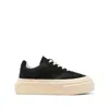 Mm6 Maison Margiela Numbers-motif Round Toe Sneakers In Black
